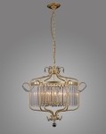 ITALUX STYLOWY ŻYRANDOL KRYSZTAŁOWY RINALDO PND-33057-6-CH.G CHAMPAGNE GOLD