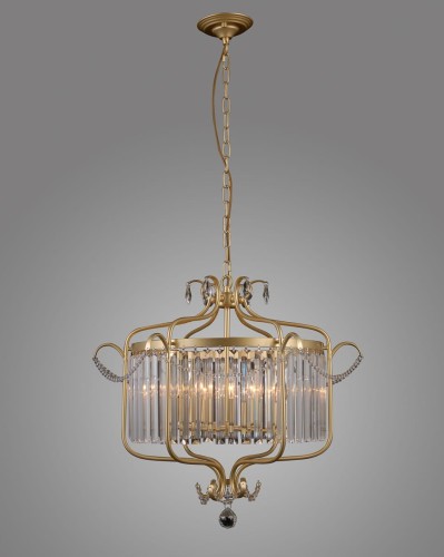 ITALUX STYLOWY ŻYRANDOL KRYSZTAŁOWY RINALDO PND-33057-6-CH.G CHAMPAGNE GOLD