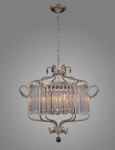ITALUX STYLOWY ŻYRANDOL KRYSZTAŁOWY RINALDO PND-33057-6-CH.S CHAMPAGNE SILVER