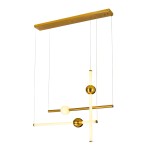 ITALUX NOWOCZESNA LAMPA WISZĄCA ŻYRANDOL LED HALLING PND-16357-CA-3 GOLD/COOPER