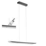 OUTLET NOWOCZESNA LAMPA WISZĄCA LED 24W 93-74-6 TOUCH GRAFIT