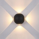ITALUX NOWOCZESNY KINKIET ZEWNĘTRZNY ELEWACYJNY LED IP54 CARSOLI TRIVENTO PL-307B BLACK