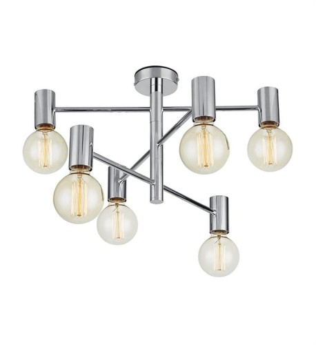 MARKSLOJD NOWOCZESNY PLAFON ŻYRANDOL LAMPA SUFITOWA HOVA 6L 107619 CHROM