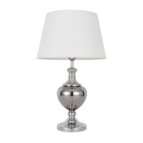 lampa nocna stołowa z abażurem chrom do sypialni salonu pokoju hotelu korrez italux.jpg