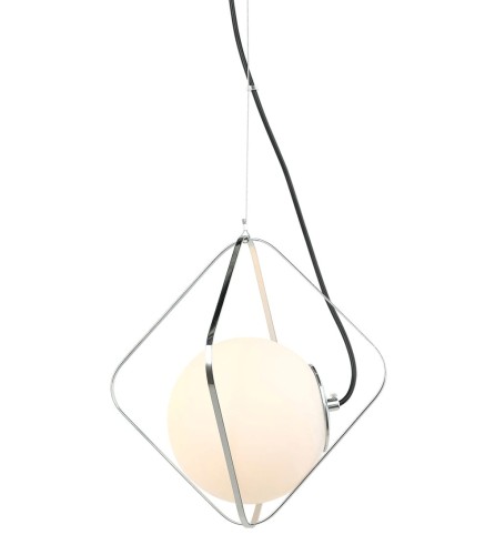 ITALUX NOWOCZESNA LAMPA WISZĄCA CANTO 1 PEN-5696-1-BKCR BLACK/CHROM