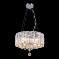 nowoczesna lampa wisząca z kryształkami abazurowa do sypialni salonu pokoju chrom globo.jpg