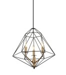 ITALUX INDUSTRIALNA LAMPA WISZĄCA ŻYRANDOL MARESMO PEN-6369-3-BKBR BLACK/GOLD