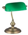 stylowa lampa na biurko bankierska patyna zielony klosz.jpg