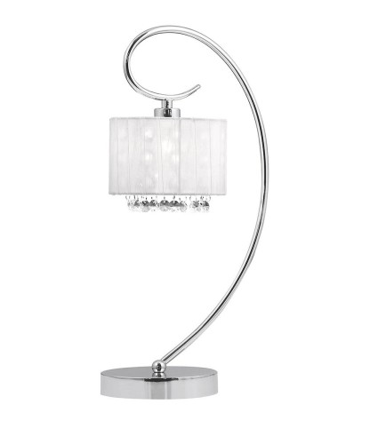 ITALUX LAMPKA NOCNA STOŁOWA Z KRYSZTAŁKAMI SPAN 1T WHITE