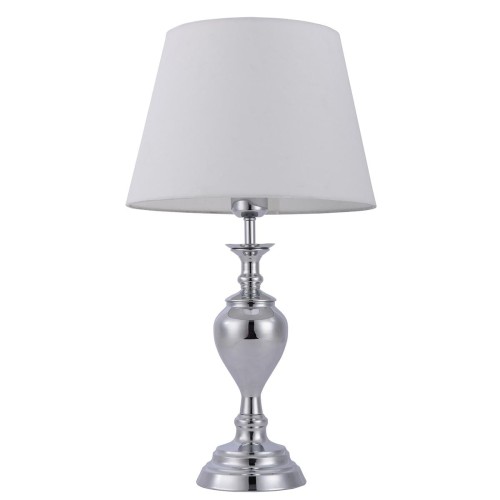 ITALUX LAMPA NOCNA STOŁOWA Z ABAŻUREM ETIEN TB-7730-1 CHROM