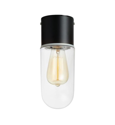 MARKSLOJD SUFITOWA LAMPA ŁAZIENKOWA IP44 ZEN 107796 BLACK/CLEAR