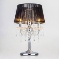 stylowa lampa kryształowa z czarnym abażurem do sypialni salonu pokoju glamour chrom.jpg