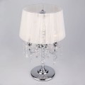 lampa nocna stołowa z kryształkami białym abażurem salon sypialnia gabinet hotel chrom.jpg