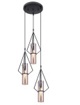 GLOBO NOWOCZESNY ŻYRANDOL INDUSTRIALNY GIJON 15353-3H BLACK