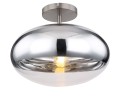 nowoczesny pafon lampa sufitowa srebrna do biura sklepu restauracji baru sypialni globo chrom.jpg