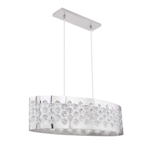 GLOBO STYLOWY ŻYRANDOL Z KRYSZTAŁKAMI CARTAGENA 15358H1 CHROM