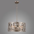 lampa kryształowa zyrandol z kryształkami momento italux do salonu sypialni kawiarni biura sklepu srebrny szampański.jpg