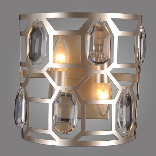 ITALUX STYLOWY KINKIET KRYSZTAŁOWY MOMENTO WL-43400-2 CHAMPAGNE