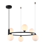 ITALUX NOWOCZESNA LAMPA SUFITOWA AMILY MDM-3974/6 BK BLACK