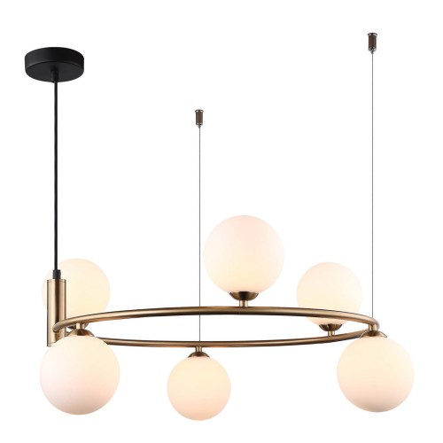 ITALUX NOWOCZESNA LAMPA SUFITOWA AMILY MDM-3974/6 BRO GOLD