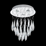 LUXERA NOWOCZESNY PLAFON KRYSZTAŁOWY KASKADA SOPLE RUSSET 62431 CHROM/CLEAR