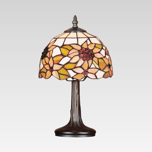 stylowa lampka nocna do sypialni salonu na stolik tiffany luxera.jpg