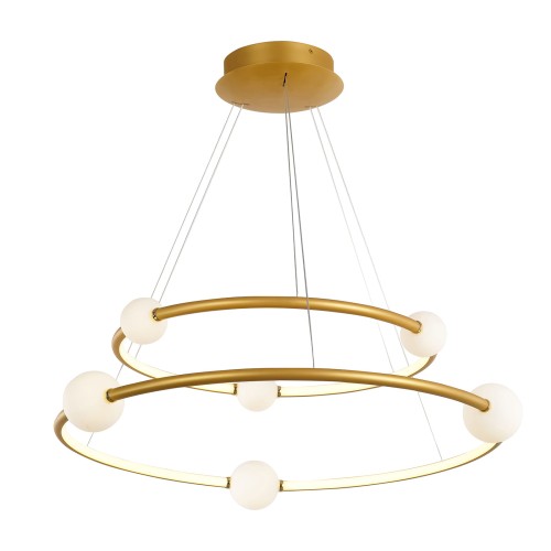 ITALUX NOWOCZESNA LAMPA WISZĄCA ŻYRANDOL LED LOZANNA PND-20112035-2A-GD GOLD