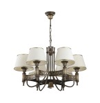 JUPITER ŻYRANDOL KLASYCZNY Z ABAŻURAMI FRYDERYK FR-6 patyna