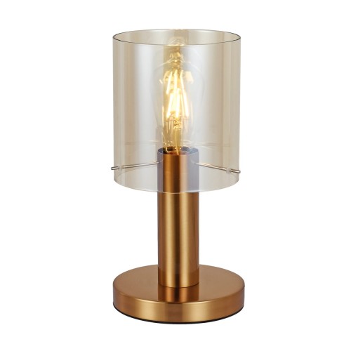 ITALUX NOWOCZESNA LAMPKA NOCNA STOŁOWA SARDO TB-5581-1-BRO+AMB MOSIĄDZ