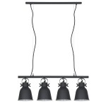 ITALUX INDUSTRIALNA LAMPA WISZĄCA LOFT LAVARE MD-HN82608-4-BK+WH CZARNY MAT