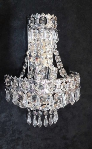 E-STAR STYLOWY KINKIET KRYSZTAŁOWY CASABLANCA 2 CHROM /ostatnia szt/.