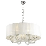 ITALUX ŻYRANDOL ABAŻUROWY SZKLANY MULBER 6 WHITE/CLEAR