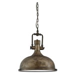 S-LIGHT INDUSTRIALNA LAMPA WISZĄCA TYPU LOFT 13-22 ANTIQUE GOLD/BLACK