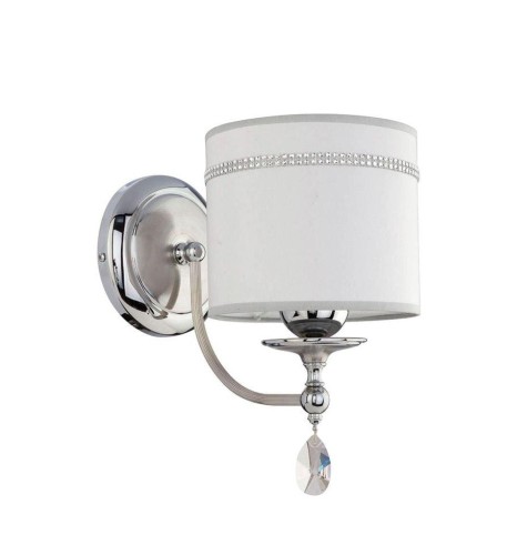 JUPITER STYLOWY KINKIET ABAŻUROWY Z KRYSZTAŁAMI JULIA 2 JU-K CHROM