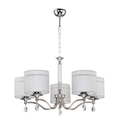 JUPITER STYLOWY ŻYRANDOL ABAŻUROWY Z KRYSZTAŁAMI JULIA 2 JU-5 CHROM