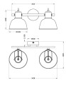 listwa 2 reflektory lampa 54655-2 fillo globo czarna złota.jpg