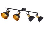 GLOBO NOWOCZESNA LAMPA SPOT LISTWA REFLEKTOROWA FILLO 54655-4 BLACK/GOLD