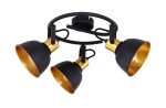 GLOBO NOWOCZESNA LAMPA SPOT SPIRALA REFLEKTOROWA FILLO 54655-3 BLACK/GOLD