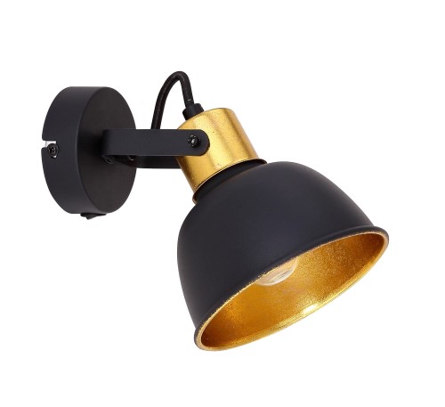 GLOBO NOWOCZESNY KINKIET SPOT REFLEKTOR Z WYŁĄCZNIKIEM FILLO 54655-1 BLACK/GOLD