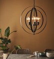 stylowy żyrandol lampa wisząca kula do sypialni salonu pokoju gabinetu biura czarny markslojd.jpg