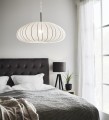 lampa wisząca zwis abażurowy do salonu sypialni pokoju biała mist markslojd.jpg