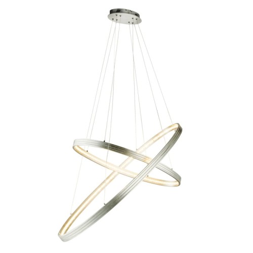 GLOBO NOWOCZESNY ŻYRANDOL LED Z KRYSZTAŁKAMI 67094-50H RICKON ALU