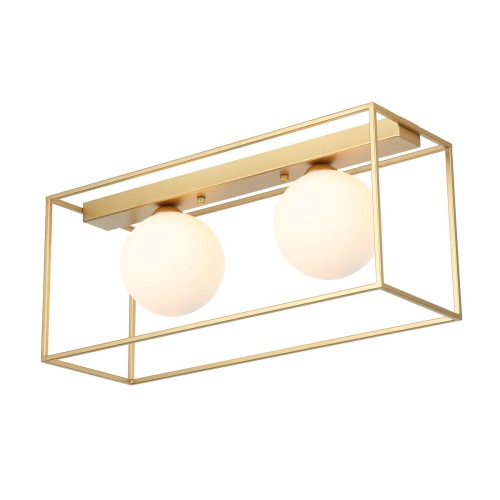 ITALUX NOWOCZESNA LAMPA SUFITOWA PLAFON MEDIAMO MXM-4582/2 GD ZŁOTY