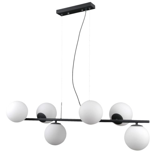 ITALUX NOWOCZESNA LAMPA WISZĄCA ŻYRANDOL RADDI PND-5510-6-BK BLACK
