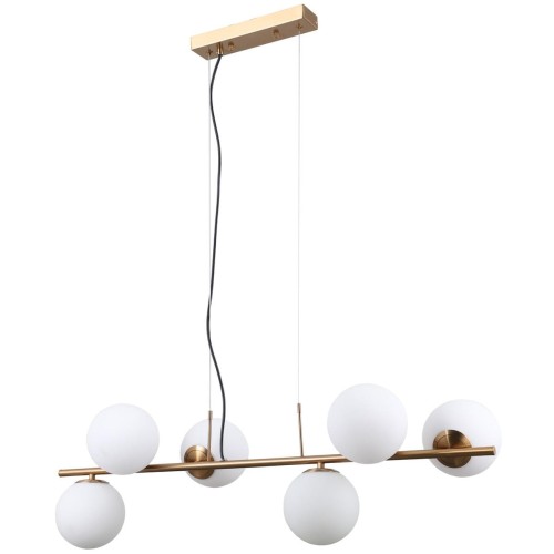 ITALUX NOWOCZESNA LAMPA WISZĄCA ŻYRANDOL RADDI PND-5510-6-HBR ZŁOTY