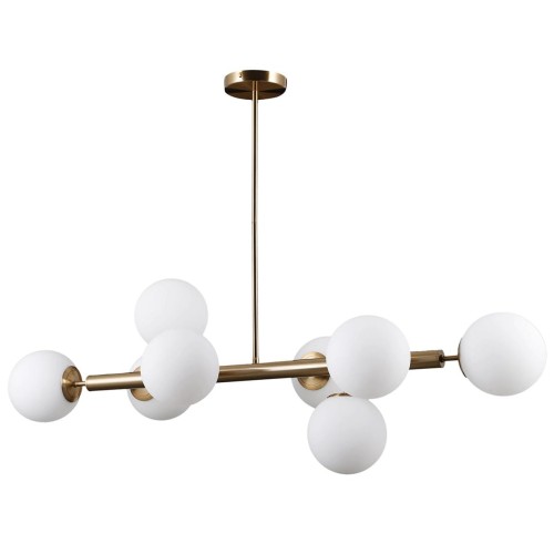ITALUX NOWOCZESNA LAMPA WISZĄCA ŻYRANDOL RADDI PNS-5510-8-HBR ZŁOTY
