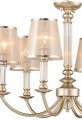 lampa wisząca klasyczna z abazurami żyrandol do sypialni salonu pokoju gabinetu złoty szampański champagne gold.jpg