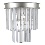 ITALUX STYLOWY KINKIET KRYSZTAŁOWY VERDES WL-44372-2A-SLVR-BRW SILVER