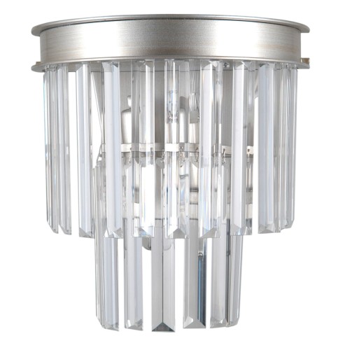 ITALUX STYLOWY KINKIET KRYSZTAŁOWY VERDES WL-44372-2A-SLVR-BRW SILVER