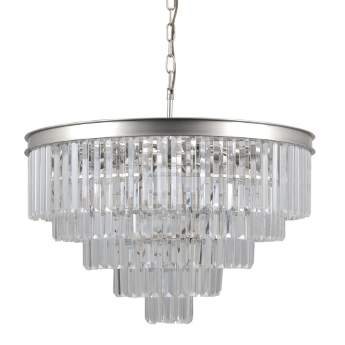 ITALUX STYLOWY ŻYRANDOL KRYSZTAŁOWY VERDES PND-44372-11A-SLVR-BRW SILVER